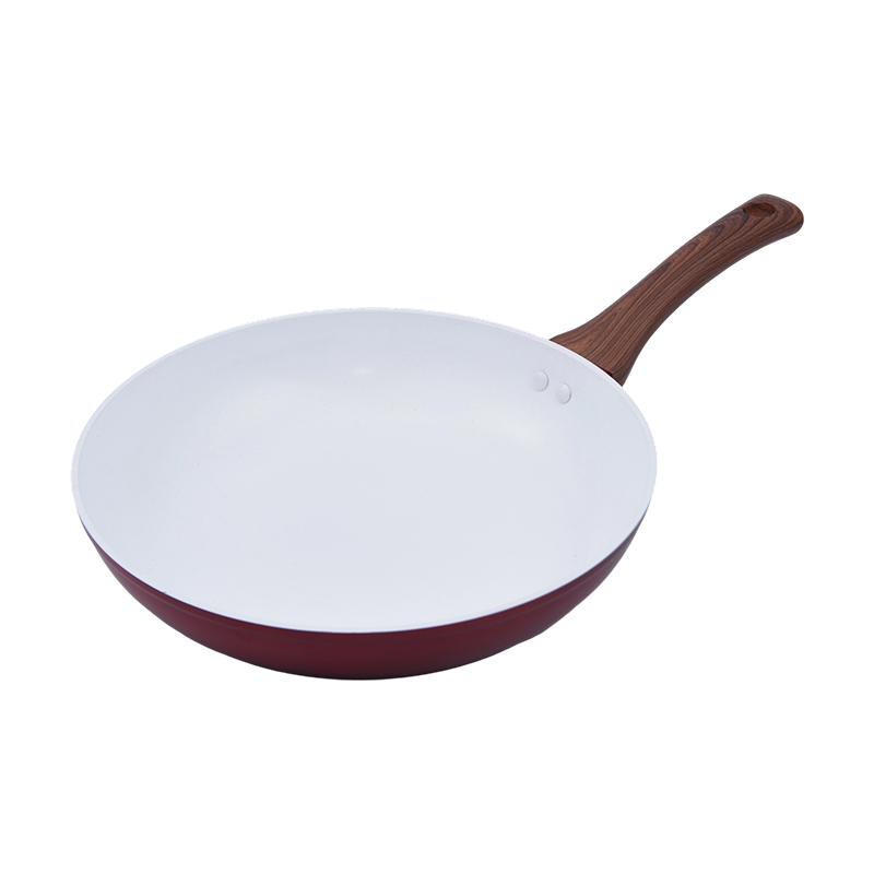 Koekenpan van gesmeed aluminium met wit keramiek