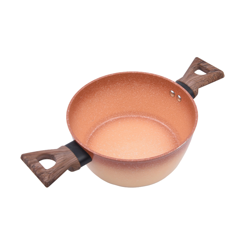 Gesmeed aluminium braadpan met keramische Mars Meteoriet-coating