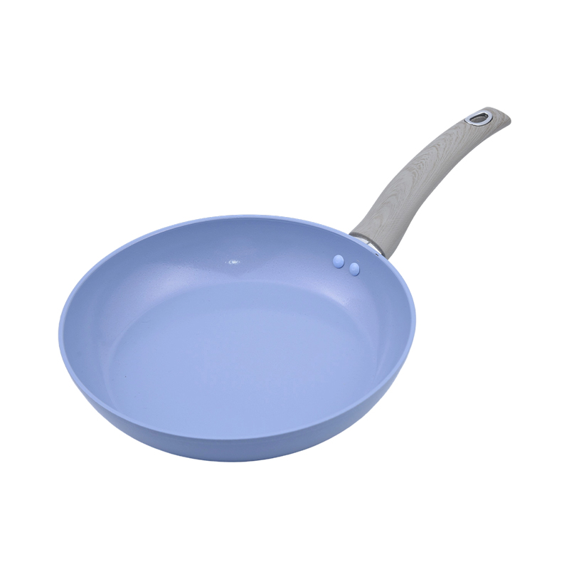Gesmeed aluminium pannenset met frisse blauwe keramische coating