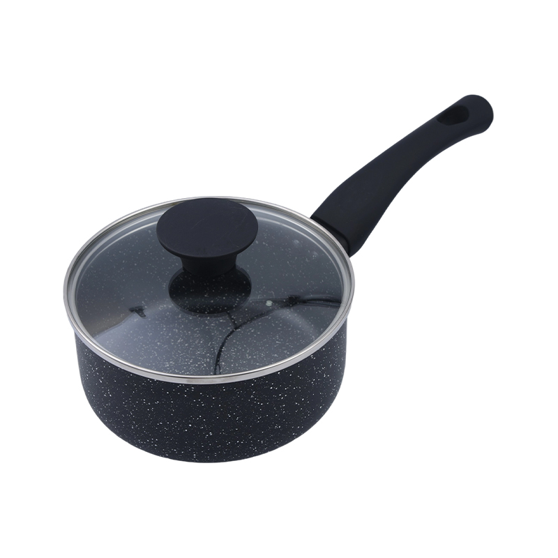 Geperst aluminium steelpan zwart marmer