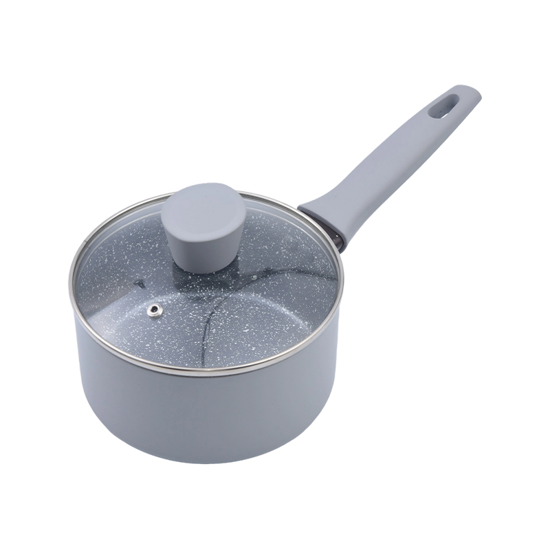 Geperst aluminium steelpan crème marmer