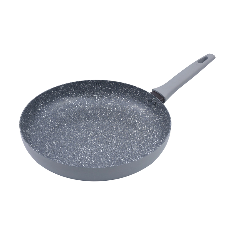Geperste aluminium braadpan grijs marmer