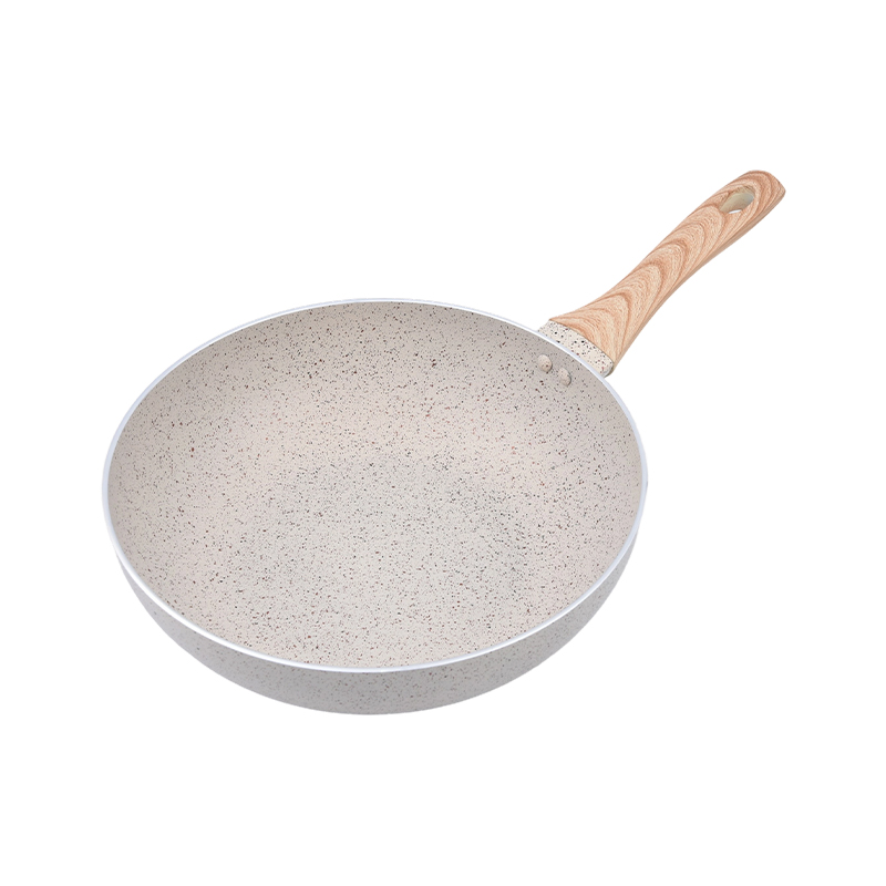 Geperst Aluminium Wok Crème Marmer