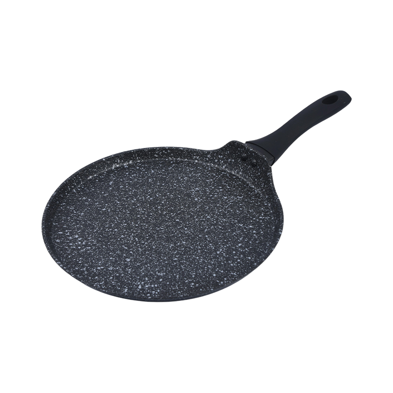 Pannenkoekenpan van gesmeed aluminium met zwart marmer
