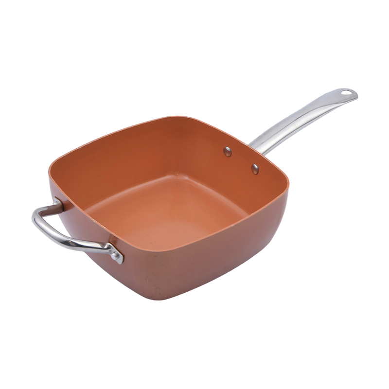 Vierkante steelpan van geperst aluminium